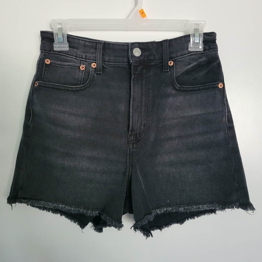 American Eagle NEW Highest Rise 90s Boyfriend Short Womens 2 Black Denim NWT